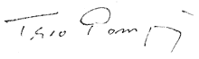 Unterschrift Theodor Pompey (sen.)